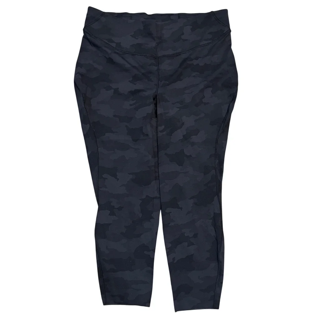 Lululemon Base Pace‎ High-Rise Crop 23 Camo Heritage 365 Deep Coal Multi 20 NWOT